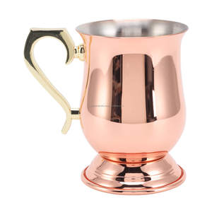 Taza de Cobre Pulida Hecha a Mano, Estilo Clásico, Artesanía Tayyab para Hoteles, Restaurantes, Regalos Empresariales de la India - Product Image 1