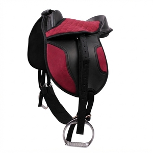 Cómodo Sillín Inglés con Estructura de Plástico y Cuero PU para Montar a Caballo, Entrenamiento, Actividades al Aire Libre y Uso Diario - Product Image 1