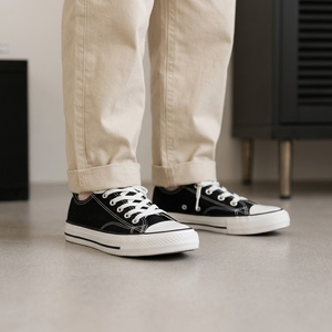 Kids Korean Wide Leg Casual Trousers for Boys Khaki Anti-Pilling Woven Cotton/Polyester Blend Button Fly Pants - Product Image 5