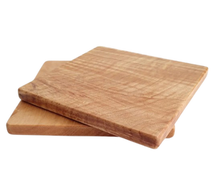 Round <b>Wood</b> Coasters With Concentric Circle Design Non Slip <b>Mats</b> 6mm Thickness Modern <b>Table</b> Pads - Product Image 3