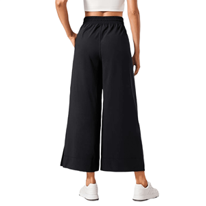 Pantalones Acampanados OEM 2026, Nueva Llegada, Pantalones Casuales Holgados para Mujer, Estilo Deportivo, Color Sólido, Pantalones Deportivos de Algodón - Product Image 2