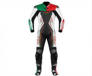 Combinaison de moto Rawasaki Pro 1 pièce pour homme en cuir de vache véritable/cuir de kangourou, style MotoCP, armure niveau 2 - Product Image 1