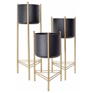 Multi Color Eco-Friendly Durable Metal/Wood Flower <b>Pot</b> Set of 4 Planter <b>Stand</b> for Garden Home Use Superior Quality Lower Price - Product Image 4