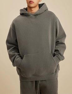 Sweat à capuche ample de haute qualité à épaules tombantes, choix populaire des clients, en tissu éponge de coton, pour homme, idéal pour l'extérieur - Product Image 2