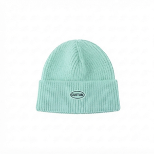 Gorro de Invierno Unisex DROGEN EXPORT al por Mayor, Color Verde Menta, Calidad Premium, Personalizado, 100% Acrílico, Estilo Dobby, Moda - Product Image 1