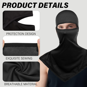 Cagoule longue extensible d'été, masque facial intégral pour le jogging, l'entraînement, le fitness, couvre-tête rafraîchissant, protection solaire respirante pour l'extérieur - Product Image 2