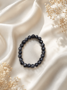 Mayrabygungun Natural Stone <b>Beaded</b> <b>Bracelet</b> Classic Unisex Black Ball Shape Jewelry From Rajasthan with Quartz Trendy Gift - Product Image 2