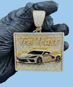 Pendentif de voiture personnalisé en moissanite, breloques de luxe hip-hop pour voiture de sport, pendentif en argent 925, pendentif personnalisé avec nom et initiales pour homme - Product Image 3