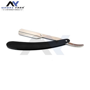 Professional Barber Razors Black <b>Silver</b> Straight Beard Mustache Shaving Razors Sharp Cutting Throat Tool Clean Shaves Shaping - Product Image 2