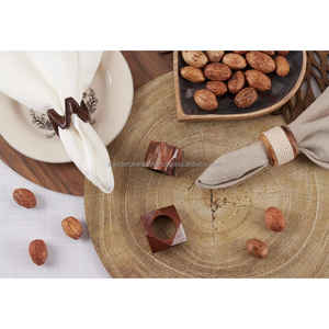 Servilletero de madera, pieza de vajilla, decoración del hogar en muchos diseños tallados y coloreados POR WONDER OVERSEAS - Product Image 5