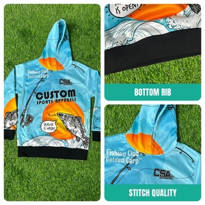 Nueva Camiseta Clásica con Estampado Puff para Hombre, Camiseta de Pesca Personalizada, Camiseta con Capucha de Manga Larga con Estampado Digital para Hombre - Product Image 3