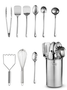 Complete 12-Piece Stainless Steel Kitchen <b>Utensil</b> <b>Set</b> Dishwasher Oven Safe <b>Cooking</b> Tools for Home Chefs Restaurants Catering - Product Image 2