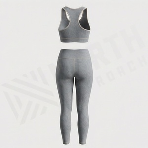 Haut court de yoga et fitness pour femme, léger, respirant, à col roulé et dos nu, à manches longues, coupe ajustée et moulante, pour la course et la gym - Product Image 2