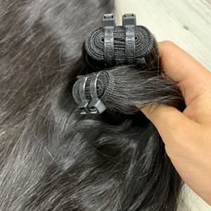 Vente en gros d'extensions de trame en lot noir naturel vietnamien de cheveux humains de l'usine vietnamienne - Product Image 5
