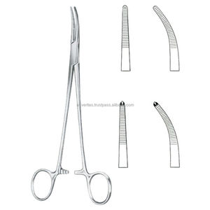 Pinces adson courbées droites 18,5 cm en acier inoxydable A-1 VERITAS, ensemble d'instruments chirurgicaux réutilisables de haute qualité ISO - Product Image 1