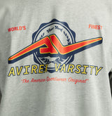 ผู้ผลิต OEM ODM เสื้อยืดแขนสั้นสีเทาสำหรับผู้ชาย Avirex ทรงปกติ ผ้าคอตตอนเจอร์ซีย์ สตรีทแวร์ คอกลม พิมพ์โลโก้ด้านหลัง - Product Image 5