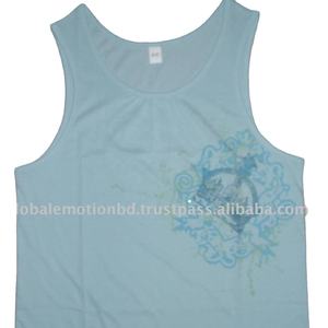 Débardeurs d'été en coton pour femmes, haut à manches courtes avec imprimé de poitrine sans - Product Image 2