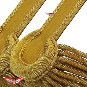 Epaulettes de Hombro de Seda Roja de Alta Calidad con Flecos para Banda de Marcha, Epaulettes Francesas Napoleónicas, Placa de Hombro Ecológica - Product Image 2