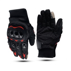 Guantes de Motocicleta Negros y Rojos, Guantes de Conducción con Dedos Completos, Pantalla Táctil, Impermeables, Transpirables, Equipo de Ciclismo para Exteriores - Product Image 1