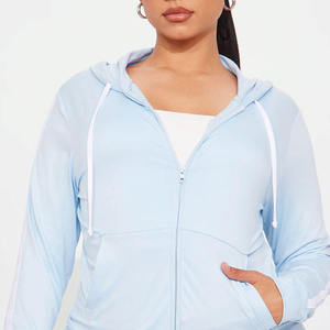 Women's Casual <b>Zip</b> Top Windbreaker Tracksuit 2-Piece Hooded Jacket Elastic Waistband Pant Set Winter <b>Shorts</b> Length Plus Size - Product Image 3
