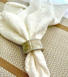 Anneau de serviette en corne de buffle artisanal traditionnel pour la décoration de table de banquet de mariage de luxe et de salle à manger - Product Image 6