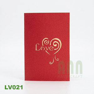 Custom Printed Love Text 3D Pop-Up Die-Cut Wedding Invitation Card Envelope <b>Handmade</b> <b>Paper</b> Cutting Couples Christmas Occasions - Product Image 3