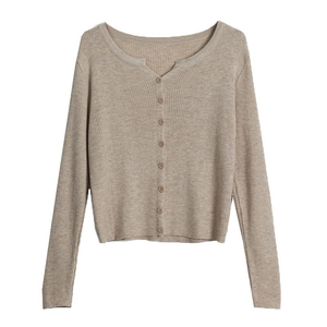 Cardigan en tricot côtelé rose à manches longues, boutonné sur le devant, couleur unie, pull pour homme, vêtement de printemps - Product Image 5