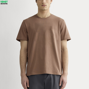 Camiseta de Hombre, Corte Holgado, Tela Gruesa, Detalle de Costura en Contraste, Estilo Urbano, Minimalista, Casual, Lisa, para Verano - Product Image 5