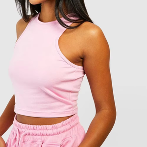 Shorts en molleton français pour femmes, best-sellers, en coton rose, confortables pour la gym et la détente, fournisseur OEM en gros sur mesure - Product Image 4