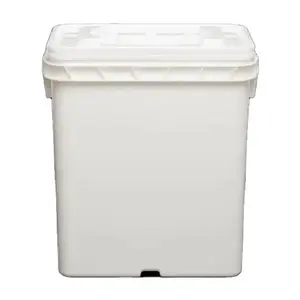 Witte Plastic Olietrommel 3 Gallon Hoge Sterkte Vierkante Bio-Medische Bak