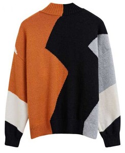 Knit Sweater with Crew Neck Breathable Baggy Winter Pullover Top - Soft Breathable Female Fashion <b>Jumper</b> Apparel - Product Image 2