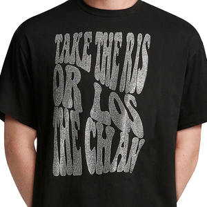 Camiseta de diseñador con pedrería, piedras colocadas a mano, tela suave, corte moderno, ideal para ropa urbana llamativa y conjuntos de fiesta. - Product Image 2