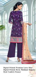 Trajes Shalwar Kameez de algodón de primera calidad para mujer, diseño de Shalwar Kameez, trajes de algodón bordados, salwar kameez pakistaní. - Product Image 3
