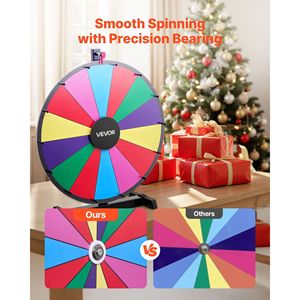 Ruleta de la Fortuna de Mesa de 24 Pulgadas con 14 Ranuras, Soporte, 6 Marcadores y Pantalla Giratoria para Premios - Product Image 3