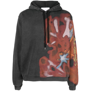 High quality 100% cotton Eco-friendly fleece hoodie Vintage wash distressed Rhinestone winter <b>pullover</b> <b>Pullover</b> Hoodie - Product Image 6