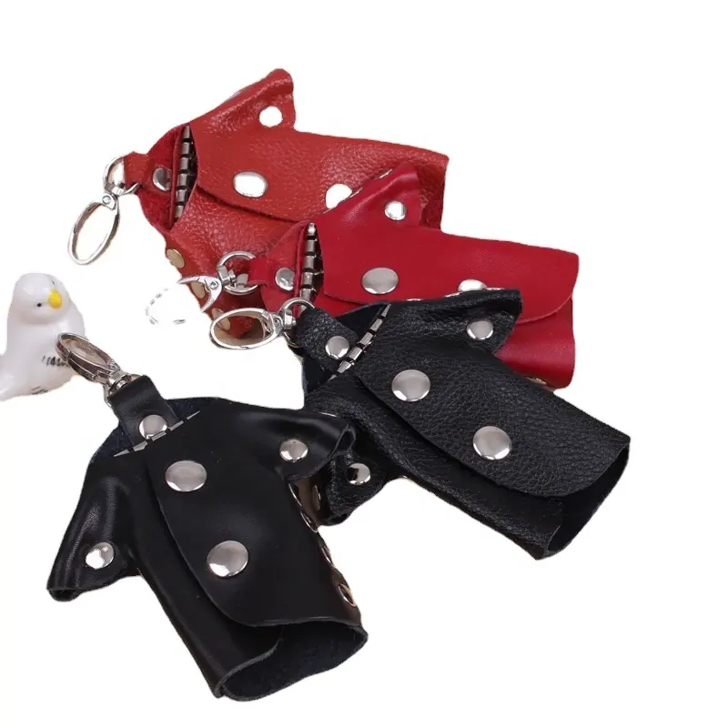 Fashionable women's home key hanging genuine leather genuine cowhide new and unique clothing key bag