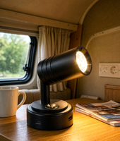 Lampe de lecture LED rotative et dimmable 12V 24V pour camping-car, rechargeable USB-C et USB-A, lampe murale pour VR, lampe de chevet marine