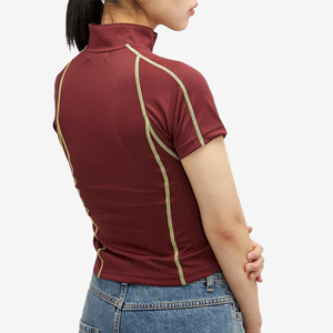 T-shirt unisexe léger à demi-zip pour l'été, vêtement de sport avec options de logo personnalisé, séchage rapide et respirant, tissu polyester/nylon - Product Image 4