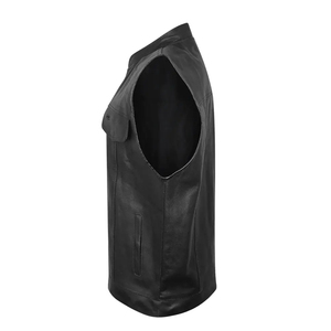 Chaleco de Hombre Hecho a Medida, de Alta Calidad, 100% Cuero Genuino, Transpirable, a un Precio Razonable para el Invierno, Chaleco de Cuero de Calidad - Product Image 5
