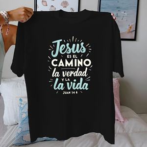Camino Jesus T-shirt confortable en pur coton pour femme - Product Image 1