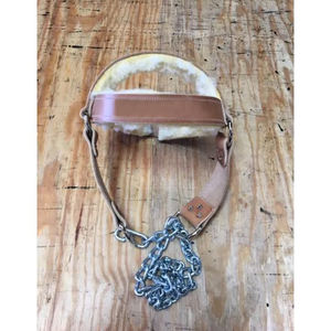 Harnais de musculation pour le cou en cuir de vachette de qualité supérieure avec logo personnalisé, design antidérapant, équipement de fitness professionnel - Product Image 5