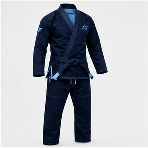 Uniforme de Jiu-Jitsu Brasileño (BJJ) Unisex Azul Oscuro, Ropa de Judo de Algodón, Absorbe la Humedad, Corte Holgado, Kimono Ligero para Artes Marciales para Adultos - Product Image 3