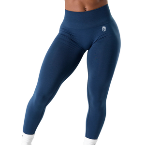Leggings sans couture taille haute pour femme, bleu marine, très extensibles, pour yoga, entraînement, gym, fitness, avec effet ventre plat, tenue de sport et usage quotidien, ajustement professionnel et confort optimal - Product Image 1