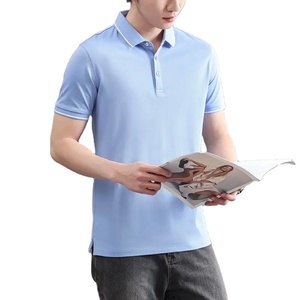 เสื้อโปโลของผู้ชายเสื้อโปโลผ้าฝ้ายสีไม่เรียบสำหรับฤดูร้อนเสื้อยืดแขนสั้นขนาดใหญ่สำหรับชายหนุ่มและวัยกลางคน - Product Image 4