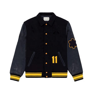 Chaqueta Bomber Varsity de Lana 100% con Bordado de Rosas, Personalizada OEM, para Hombre - Product Image 2