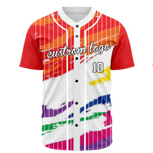 เสื้อเบสบอลคอวีแบบซับลิเมชั่นสั่งทำพิเศษ ผ้าโพลีเอสเตอร์ 100% เสื้อซอฟต์บอลสำหรับทีมและสโมสร ขายส่ง - Product Image 6