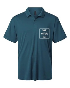 Men's Short Sleeve <b>Polo</b> <b>Shirt</b> Custom Text Printed Breathable Knitted Casual Style Front Logo - Product Image 3