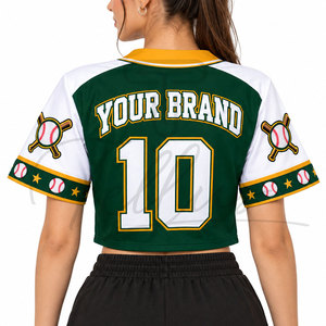 Maillot de baseball court de haute qualité pour femme, uniforme d'équipe léger, respirant, séchage rapide, vente en gros OEM - Product Image 2