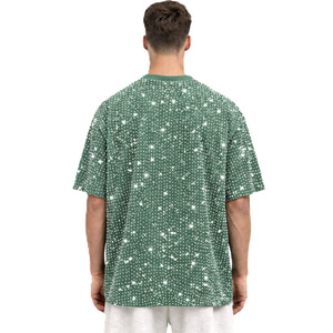 T-shirts pour hommes en coton épais entièrement ornés de strass, coupe oversize, style streetwear, design personnalisé scintillant, vente en gros OEM - Product Image 2