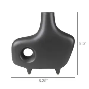 Florero Decorativo de Metal para Sala de Estar Contemporánea, Florero de Hierro Decorativo de Primera Calidad para Decoración de Interiores - Product Image 2